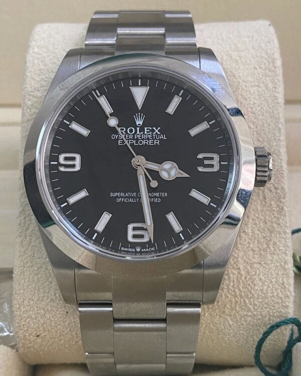 olex Oyster Perpetual Explorer - 2024 - Black Dial - Smooth Bezel - 224270 *FULL SET* - Image 9