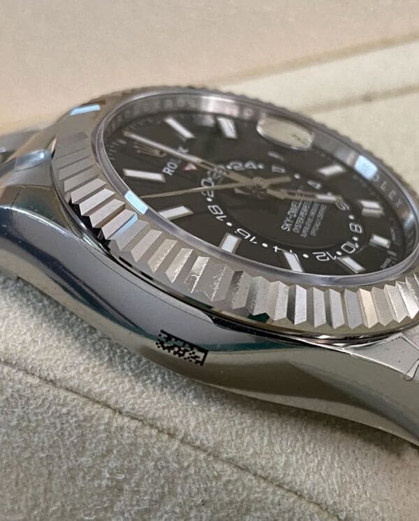 Rolex White Rolesor Sky-Dweller - 2021 - Black Index Dial - Oyster Bracelet - 326934 *FULL STICKERS* - Image 2