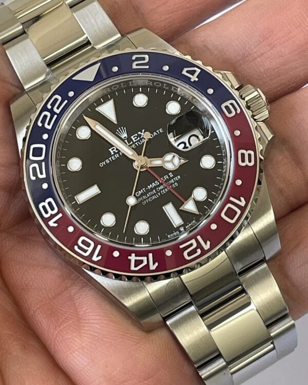 olex Steel GMT-Master II - 2024 - “Pepsi” Bezel - Black Dial - Oyster Bracelet - 126710BLRO - Image 7