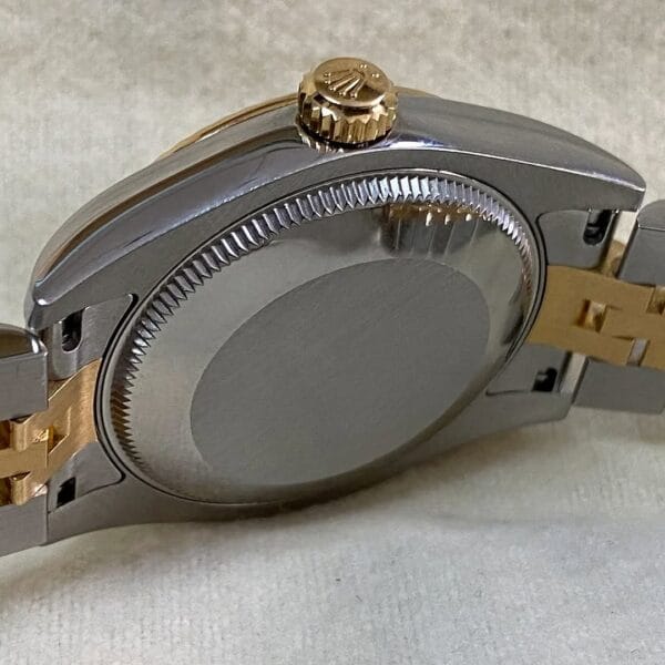 Rolex Yellow Gold Rolesor Datejust 31 - 2015 - Fluted Bezel - Black Mother of Pearl Diamond Dial - Jubilee Bracelet - 178273 *FULL SET* - Image 10