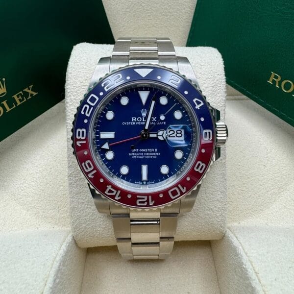 New 2021 Rolex GMT-Master II “Pepsi” 40mm 126719BLRO White Gold Oyster