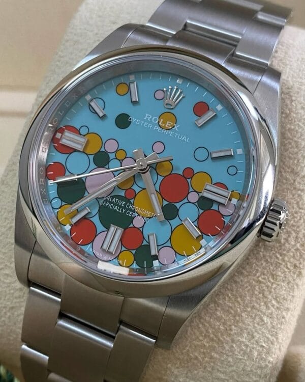 Rolex Oyster Perpetual 36 - 2024 - Domed Bezel - Turquoise Blue Celebration-Motif Dial - Oyster Bracelet - 126000 *FULL SET* - Image 5