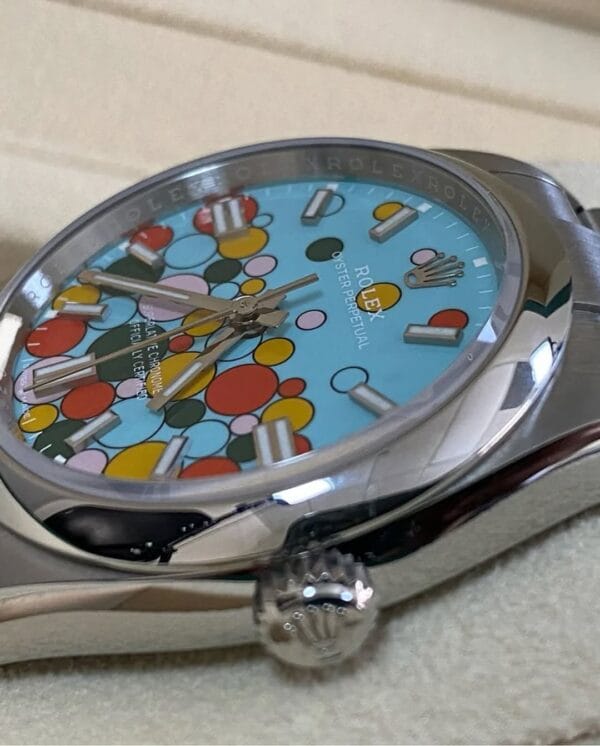 Rolex Oyster Perpetual 36 - 2024 - Domed Bezel - Turquoise Blue Celebration-Motif Dial - Oyster Bracelet - 126000 *FULL SET* - Image 4