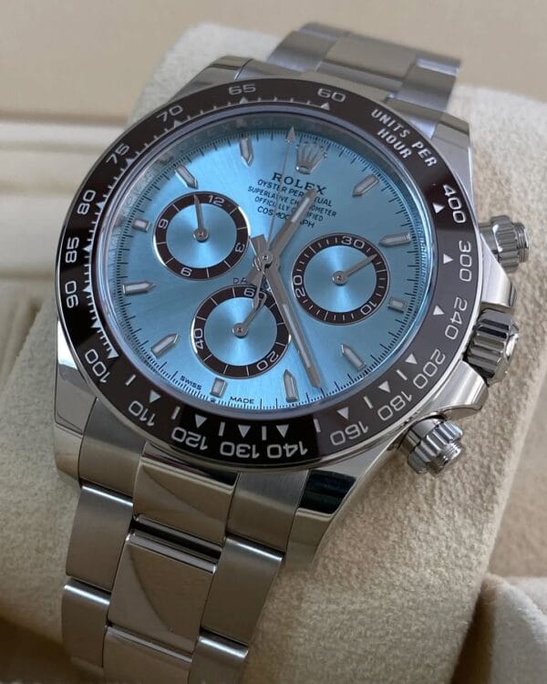 olex Platinum Cosmograph Daytona - 2024 - Ice Blue Index Dial - 126506 *FULL SET* - Image 5