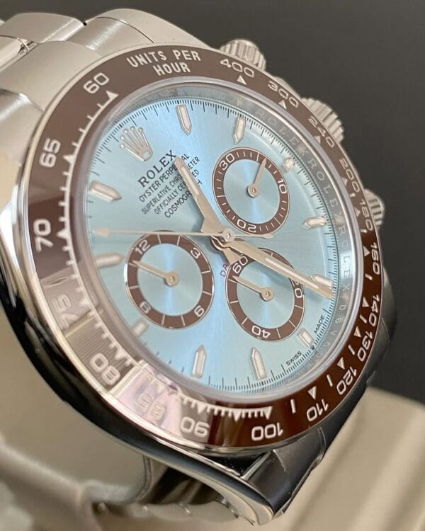 olex Platinum Cosmograph Daytona - 2024 - Ice Blue Index Dial - 126506 *FULL SET* - Image 6