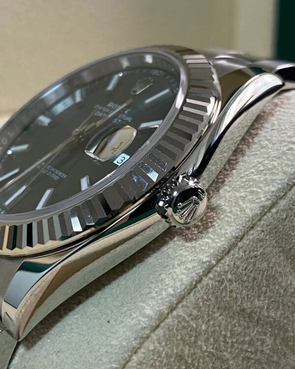 Rolex Steel Datejust 41 - 2024 - Fluted Bezel - Mint Green Dial - Oyster Bracelet - 126334 *FULL SET* - Image 7