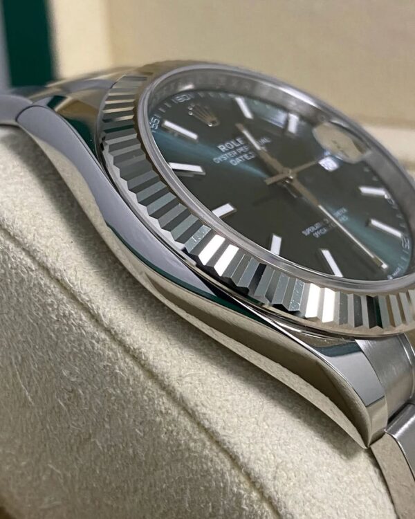 Rolex Steel Datejust 41 - 2024 - Fluted Bezel - Mint Green Dial - Oyster Bracelet - 126334 *FULL SET* - Image 2