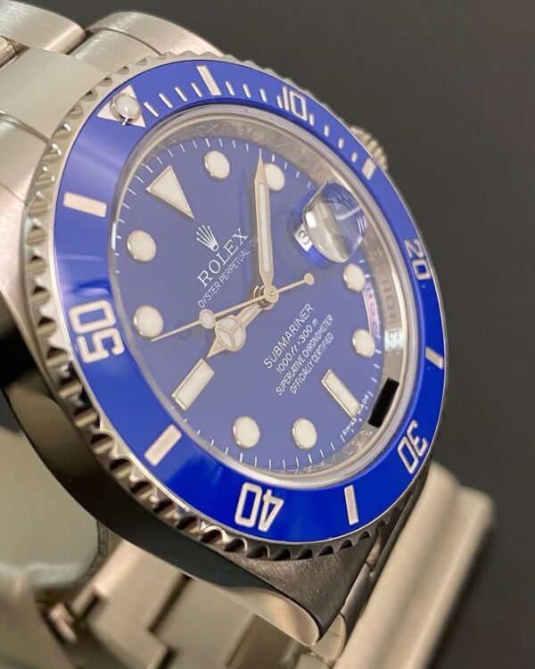 Rolex White Gold Submariner Date - 2010 - “Smurf” - 116619LB *FULL SET* - Image 8