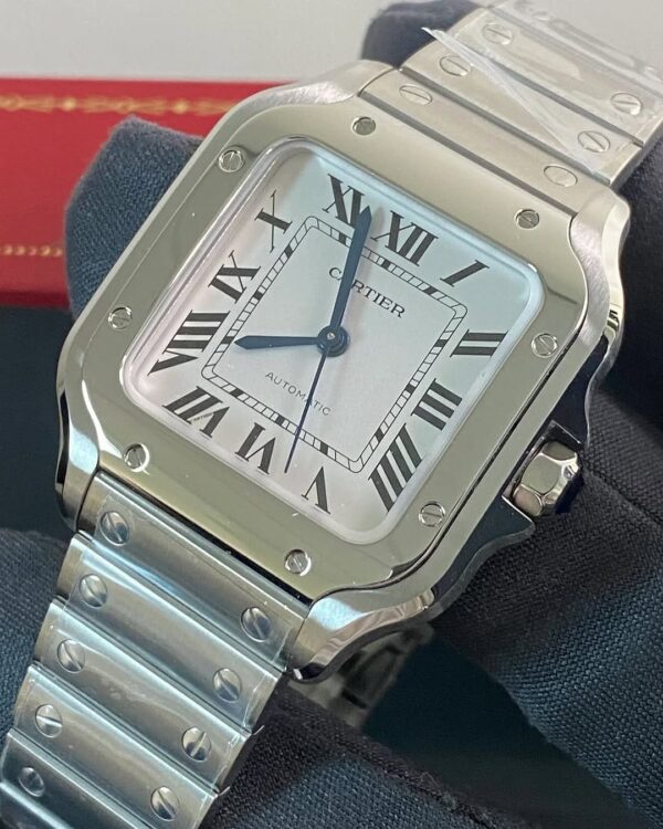 Cartier Santos de Cartier - 2024 - 35.1 mm Steel Case - White Roman Dial - WSSA0029 *FULL SET* - Image 13