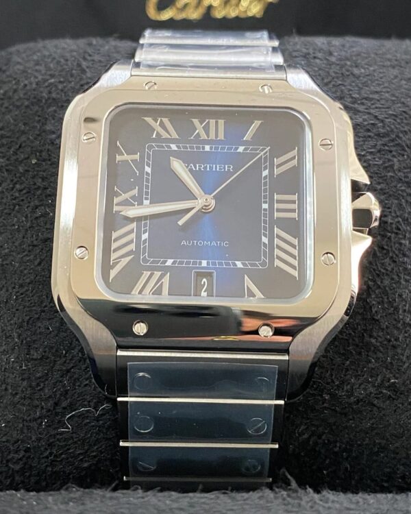 2024 Santos de Cartier Large - 39.8 mm Steel Case - Blue Roman Dial - WSSA0071 *FULL SET* - Image 6