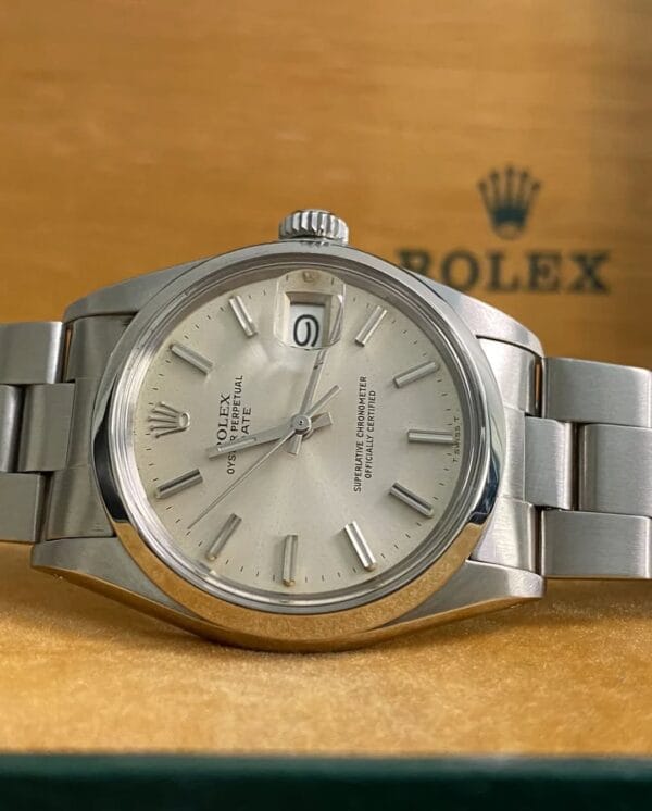 olex Steel Oyster Perpetual Date - 1978 - Domed Bezel - Silver Index Dial - Oyster Bracelet - 1500