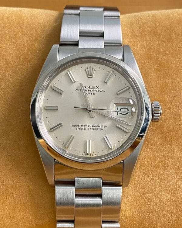 olex Steel Oyster Perpetual Date - 1978 - Domed Bezel - Silver Index Dial - Oyster Bracelet - 1500 - Image 6