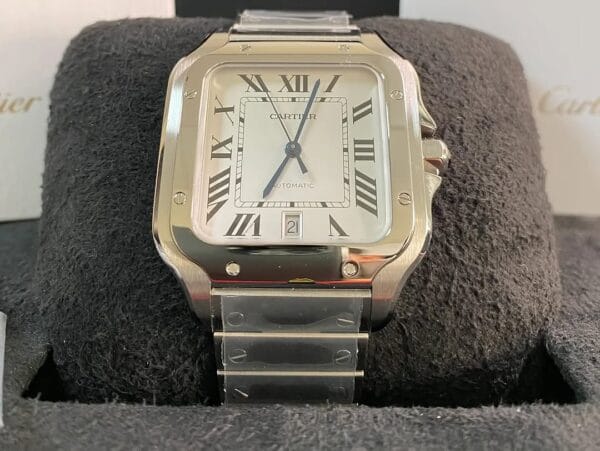 Cartier Santos de Cartier - 2024 - 39.8 mm Steel Case - White Roman Dial - WSSA0018 *FULL SET* - Image 8