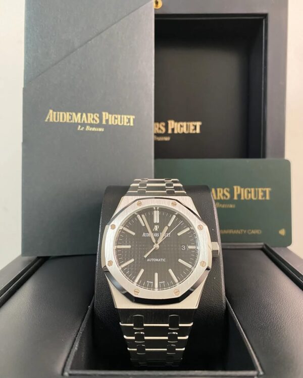 Audemars Piguet Royal Oak Self Winding - Black Dial - 15400ST *FULL SET* - Image 7