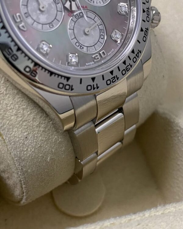 Rolex White Gold Cosmograph Daytona - 2020 - Tahitian Mother-Of-Pearl Diamond Dial - 116509 *FULL SET* - Image 10