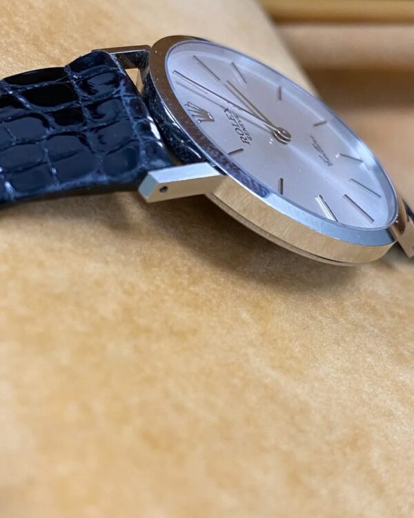 Rolex Cellini - White Gold - E serial - Silver Dial - Black Leather Strap - 4112 - Image 9