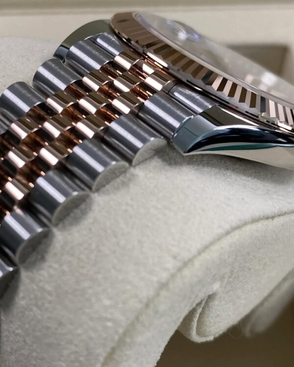 Rolex Steel & Everose Gold Datejust 41 - 2025 - Fluted Bezel - Chocolate Index Dial - Jubilee Bracelet - 126331 *FULL SET* - Image 12