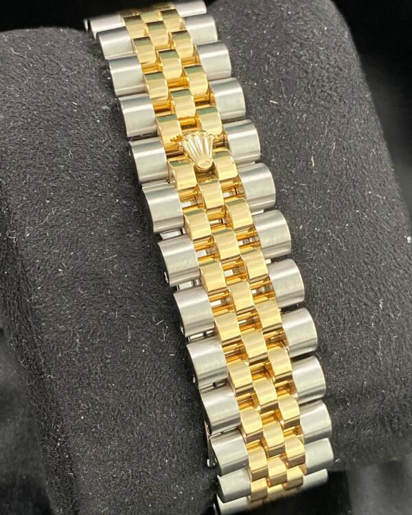 Rolex Steel & Yellow Gold Datejust 36 - 2010 - Domed Bezel - Factory Flower Dial - Jubilee Bracelet - 116203 - Image 9