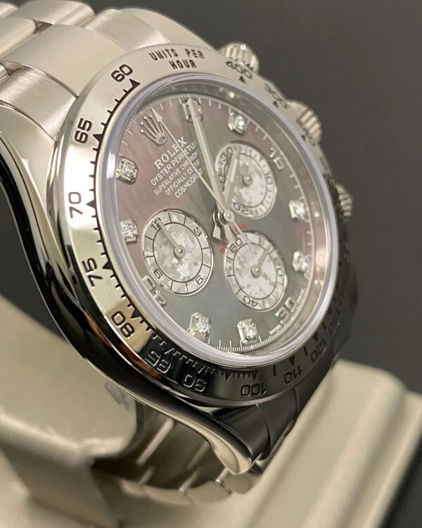 Rolex White Gold Cosmograph Daytona - 2020 - Tahitian Mother-Of-Pearl Diamond Dial - 116509 *FULL SET* - Image 9