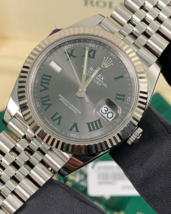 Rolex Steel Datejust 41 - 2025 - Fluted Bezel - “Wimbledon” Dial - Jubilee Bracelet - 126334 *FULL SET* - Image 7