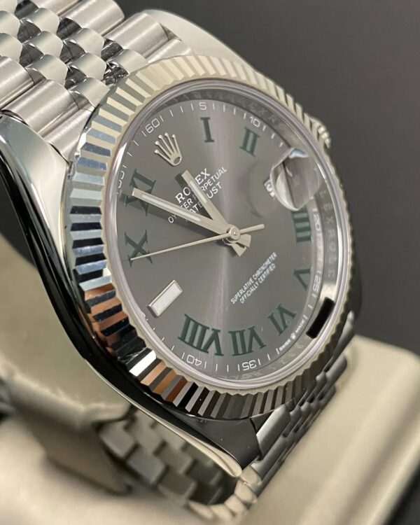 Rolex Steel Datejust 41 - 2025 - Fluted Bezel - “Wimbledon” Dial - Jubilee Bracelet - 126334 *FULL SET* - Image 6