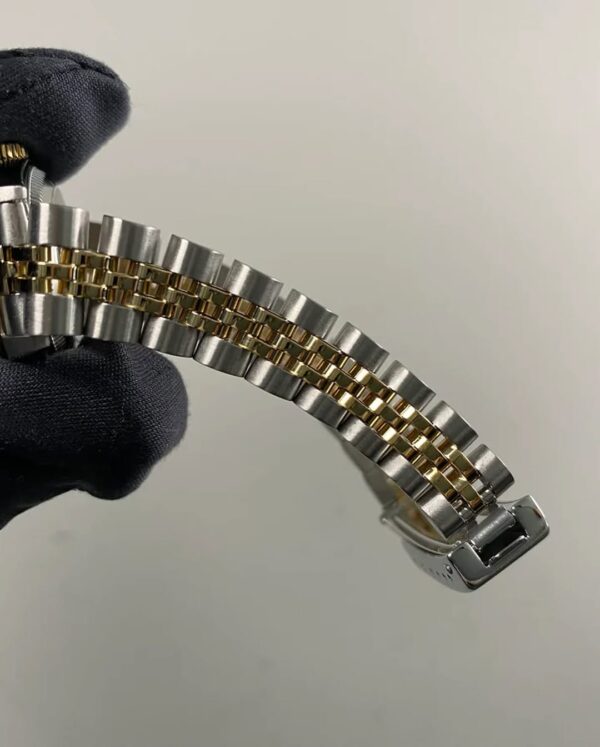 Rolex Steel & Yellow Oyster Perpetual Lady - A serial - Fluted Bezel - Silver Index Dial - Jubilee Bracelet - 76193 *Service Warranty Card* - Image 11