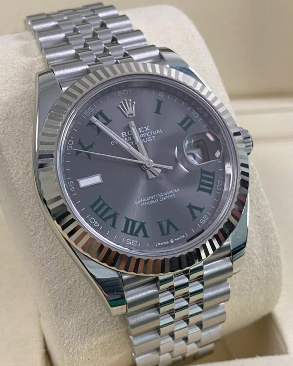 Rolex Steel Datejust 41 - 2025 - Fluted Bezel - “Wimbledon” Dial - Jubilee Bracelet - 126334 *FULL SET* - Image 5