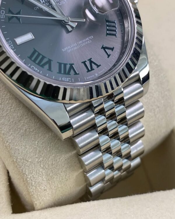 Rolex Steel Datejust 41 - 2025 - Fluted Bezel - “Wimbledon” Dial - Jubilee Bracelet - 126334 *FULL SET* - Image 4