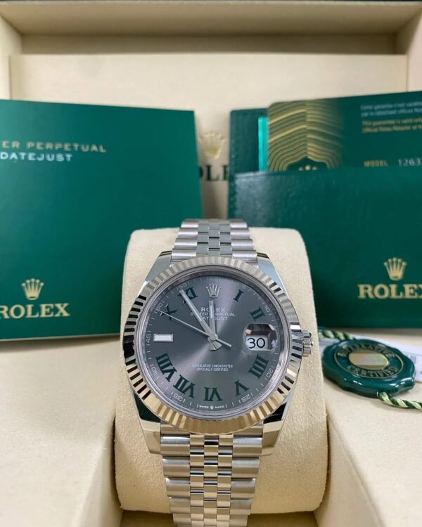 Rolex Steel Datejust 41 - 2025 - Fluted Bezel - “Wimbledon” Dial - Jubilee Bracelet - 126334 *FULL SET*