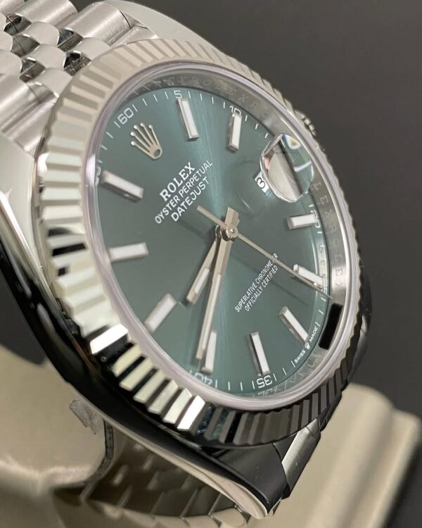 Rolex Steel Datejust 41 - 2025 - Fluted Bezel - Mint Green Dial - Jubilee Bracelet - 126334 *FULL SET* - Image 11