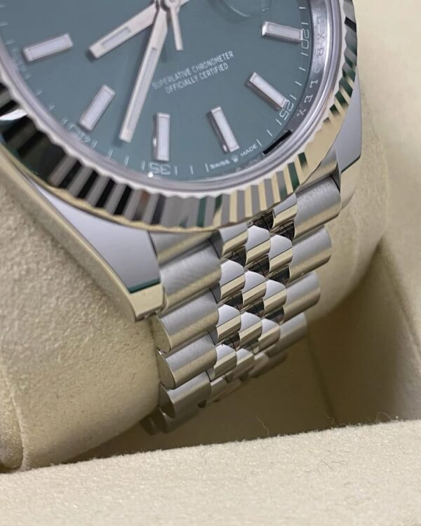 Rolex Steel Datejust 41 - 2025 - Fluted Bezel - Mint Green Dial - Jubilee Bracelet - 126334 *FULL SET* - Image 12