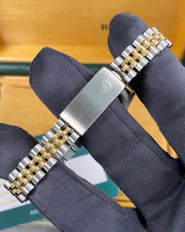 Rolex Steel & Yellow Oyster Perpetual Lady - A serial - Fluted Bezel - Silver Index Dial - Jubilee Bracelet - 76193 *Service Warranty Card* - Image 6