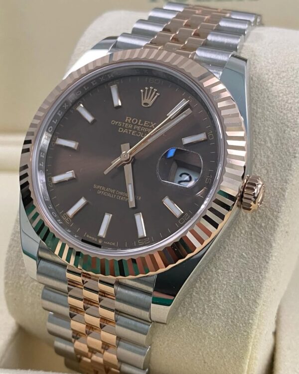Rolex Steel & Everose Gold Datejust 41 - 2025 - Fluted Bezel - Chocolate Index Dial - Jubilee Bracelet - 126331 *FULL SET* - Image 2