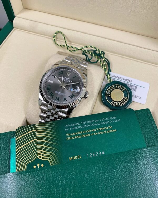 Rolex Steel Datejust 36 - 2025 - Fluted Bezel - “Wimbledon” Dial - Jubilee Bracelet - 126234 *FULL SET* - Image 10
