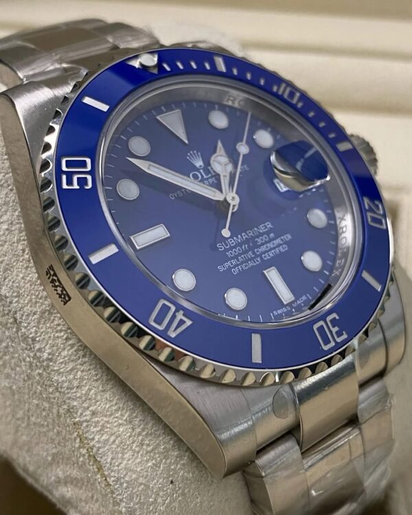 Rolex White Gold Submariner Date - “Smurf” - 116619LB *FULL STICKERS* - Image 2