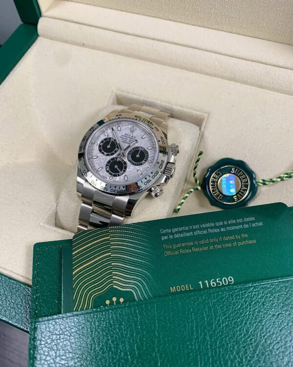 Rolex White Gold Cosmograph Daytona - 2023 - Meteorite Dial - 116509 *UNPOLISHED* - Image 10