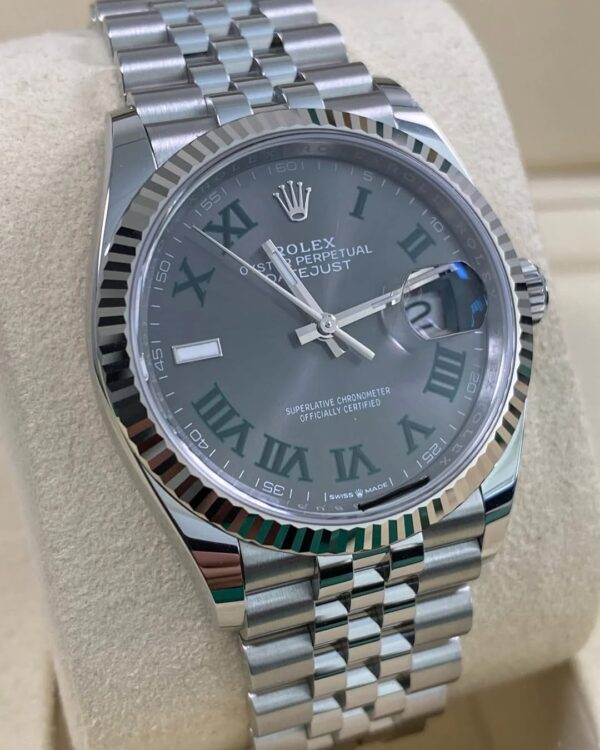 Rolex Steel Datejust 36 - 2025 - Fluted Bezel - “Wimbledon” Dial - Jubilee Bracelet - 126234 *FULL SET* - Image 7