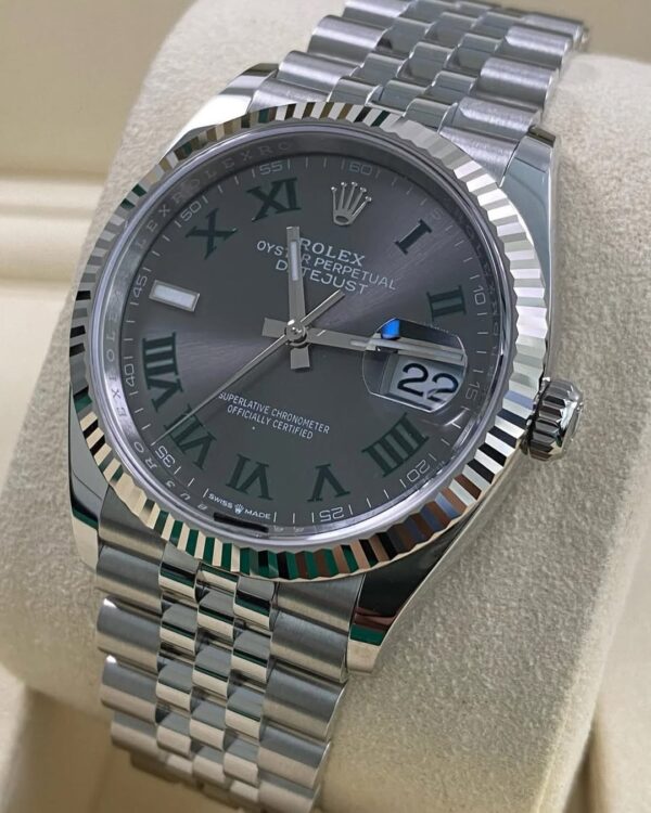 Rolex Steel Datejust 36 - 2025 - Fluted Bezel - “Wimbledon” Dial - Jubilee Bracelet - 126234 *FULL SET* - Image 6