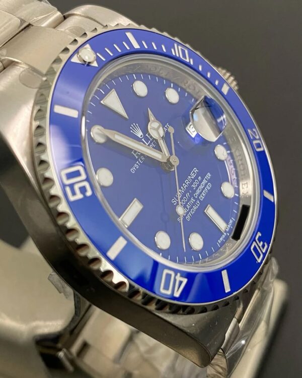Rolex White Gold Submariner Date - “Smurf” - 116619LB *FULL STICKERS* - Image 8
