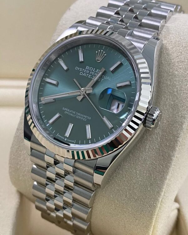 Rolex Steel Datejust 36 - 2025 - Fluted Bezel - Mint Green Dial - Jubilee Bracelet - 126234 *FULL SET* - Image 5