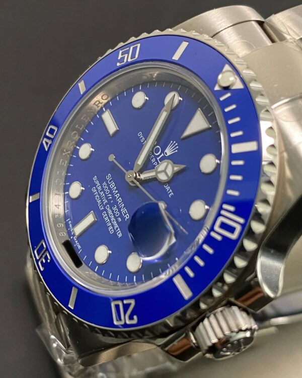 Rolex White Gold Submariner Date - “Smurf” - 116619LB *FULL STICKERS* - Image 9