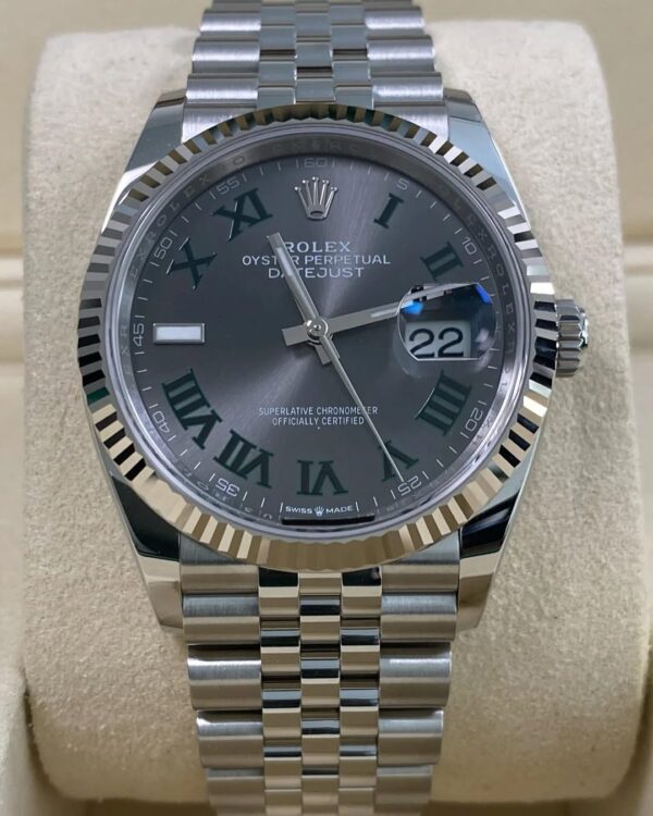 Rolex Steel Datejust 36 - 2025 - Fluted Bezel - “Wimbledon” Dial - Jubilee Bracelet - 126234 *FULL SET* - Image 3