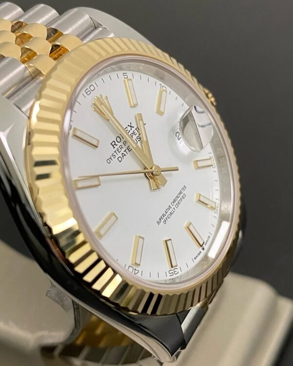Rolex Steel & Yellow Gold Datejust 41 - 2025 - Fluted Bezel - White Index Dial - Jubilee Bracelet - 126333 *FULL SET* - Image 11