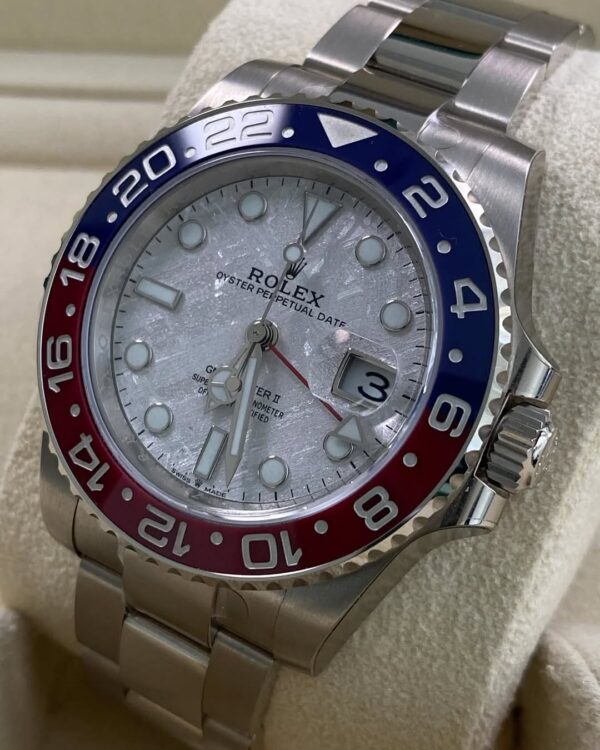 Rolex White Gold GMT-Master II - 2022 - “Pepsi” - Meteorite Dial - 126719BLRO *FULL STICKERS* - Image 9