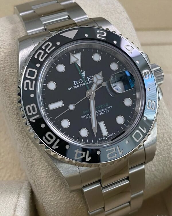 Rolex Steel GMT-Master II - 2019 - Black Bezel - Black Dial - Green Arrow Hand - 116710LN *FULL SET* - Image 5