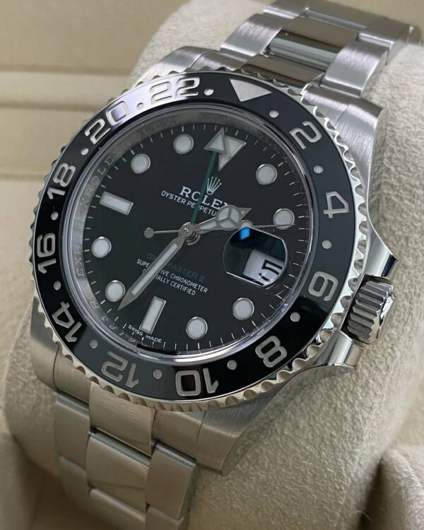 Rolex Steel GMT-Master II - 2019 - Black Bezel - Black Dial - Green Arrow Hand - 116710LN *FULL SET* - Image 4