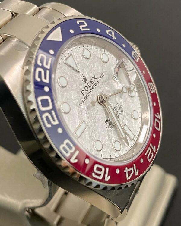 Rolex White Gold GMT-Master II - 2022 - “Pepsi” - Meteorite Dial - 126719BLRO *FULL STICKERS* - Image 6