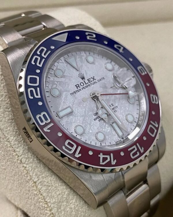 Rolex White Gold GMT-Master II - 2022 - “Pepsi” - Meteorite Dial - 126719BLRO *FULL STICKERS* - Image 5