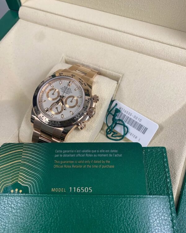Rolex Everose Gold Cosmograph Daytona - 2021 - Ivory Dial - 116505 *FULL SET* - Image 4