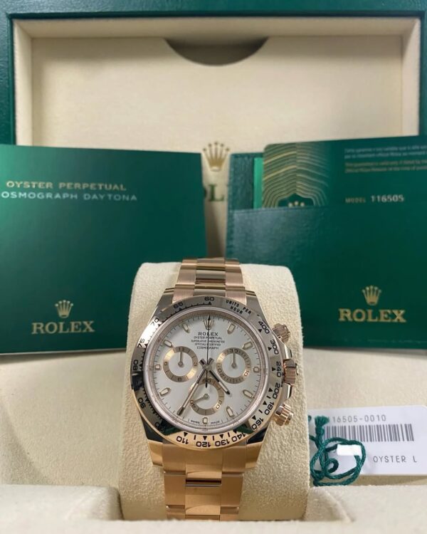Rolex Everose Gold Cosmograph Daytona - 2021 - Ivory Dial - 116505 *FULL SET*